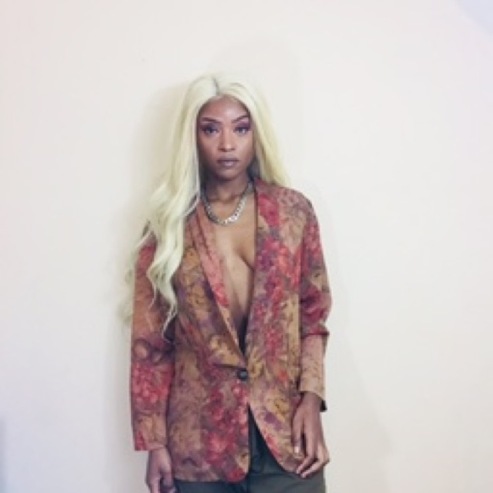 Oversized floral blazer